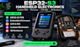 do esp32 s3 handheld electronics, custom pcb, firmware, lcd gui and 3d enclosure
