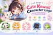 design a custom cute kawaii character logo