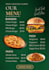 design a modern cafe, restaurant and bakery menu