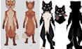 draw a custom furry character reference sheet