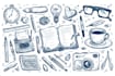 do cute doodle illustrations for stickers, website, icons