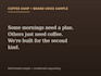write short, natural product descriptions and brand copy