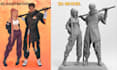 convert 2d to 3d model, image to 3d modelling  3d character 3d design stl file
