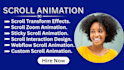 create webflow scroll animation, smooth scroll effects and interactions