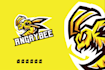 do modern a stylish honey bee logo with a unique concept