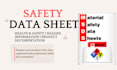 update and prepare material safety data sheet