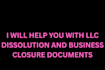 help you with llc dissolution and business closure documents