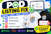 fix pod listing inventory sync missing variant mockup problems duplicate listing