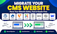migrate wordpress cms drupal typo3 joomla ghost wix squarespace webflow