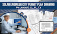 solar engineering city permit plan drawing pv layout cl,fl, tx