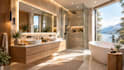 design a modern scandinavian luxury bathroom visualization