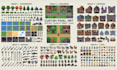 2d topdown, isometric game asset and props game icons items level assets design