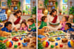 create childrens spot the difference puzzle illustrations
