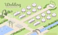 create a 3d isometric map, event map, venue map, festival map and site map