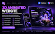 3d animated webflow website interactive website spline gsap scroll animation