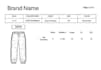 create  trouser technical pack and measurement sheet