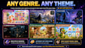 design game UI screens, splash screens and visual concepts
