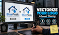 redraw, vectorize, redesign, convert logo or image to vector by manual tracing