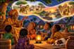 illustrate african folktale childrens books with unique characters