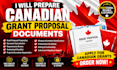 prepare canadian grant proposal documents