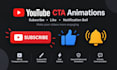 create animated youtube subscribe, like and bell button
