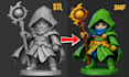 convert stl to 3mf file, split, edit file for bambu ams prusa 3d print model