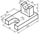 draw 2d orthographic projection, isometric section,multiview engineering drawing