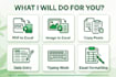 do accurate excel data entry and pdf to excel conversion