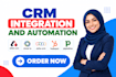 setup attio crm close io integration zoho crm hubspot ghl pipedrive automation