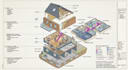 design exploded axonometric views, site analysis, and architecture diagrams