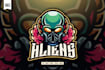 design a badass alien character logo