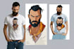 do custom cartoon t shirt illustration design