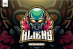 make a one of a kind alien mascot logo