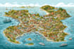 make unique hand drawn map vector illustration