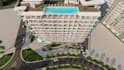 3d visualization for 5 star hotel,luxury exterior design,facade rendering