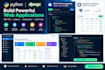 develop python django web applications and rest apis