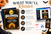 design an editable canva halloween party invitation