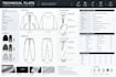 create clothing tech packs, active wear, technical flats and spec sheets