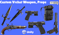 create custom vrchat asset, clothing, accessories, unity assets, items, props