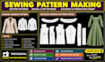 create a sewing pattern, pattern making, grading, clothing, and PDF pattern