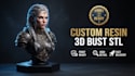 sculpt a custom resin ready 3d printable character bust stl