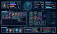 design pixel art game UI, hud, buttons, icons and backgrounds
