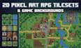 create 2d top down pixel art tileset tilemap rpg game map pixel art background