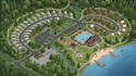 design campground map, campsite layout, isometric map illlustration