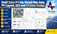 draft engineer solar pv city permit plan sets,pv layout,sld and tx solar design