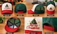 create custom christmas cap and headwear tech pack for manufacturing