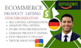 create de compliance german amazon product listing sync eccomerce store, shopify