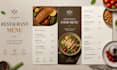 design a modern restaurant food menu