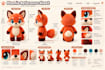 create detailed custom plush toy reference sheet stuffed animal design tech pack