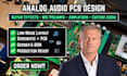 analog audio pcb design for guitar effects,mic preamp,amplifier and audio device